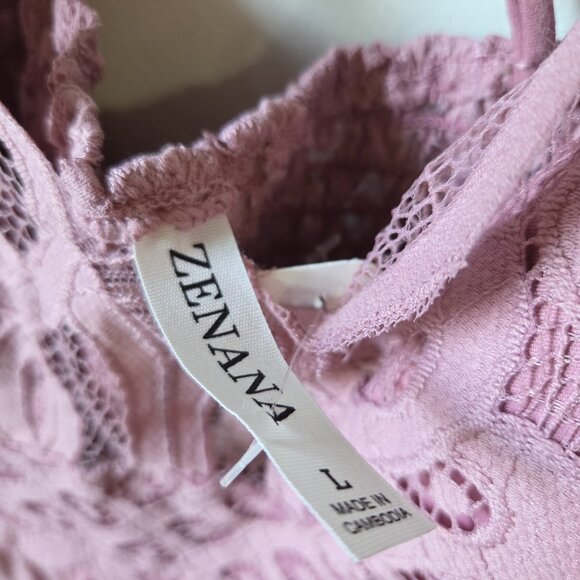NWT ZENANA BOUTIQUE PINK LACED BRALETTE MINI DRESS SIZE LARGE - Picture 5 of 16